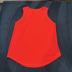 Lululemon Athletica High Neck Run and Train Tank Burnt Orange 4 red